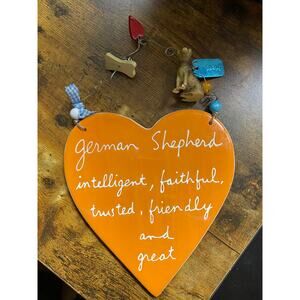 German Shepherd" Ceramic Wall Plaque, Sandra Magsamen Design, Dog Décor, Pet